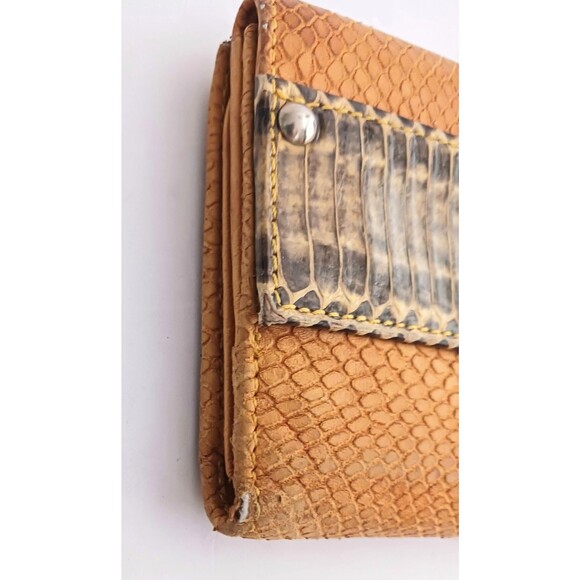 Jimmy Choo Elaphe Snakeskin Rectangular Wallet Python Trim Made in Italy 7.5X4 - Picture 11 of 12